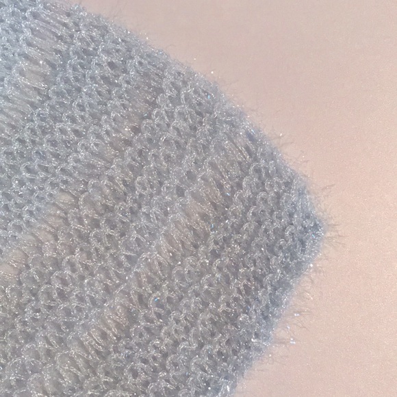 Light Blue Crocheted Scarf - Picture 2 of 3